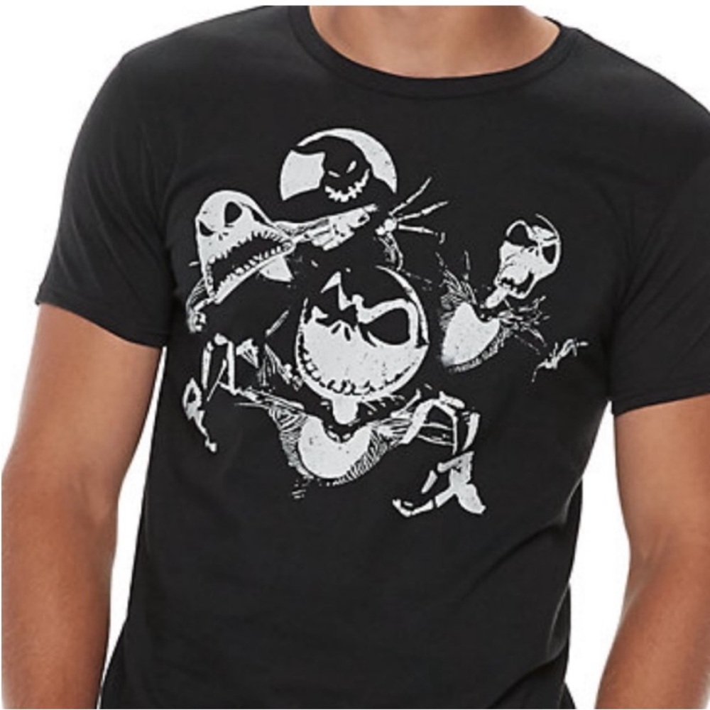 Disney The Nightmare Before‎ Christmas Jack Skellington T-Shirt Black Large NWT